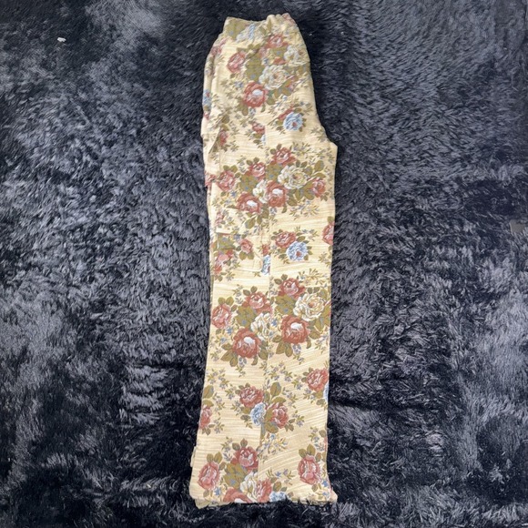 Daisy Pants Womens Large Beige Cargo Floral Tapestry Multi Pocket Adjustable - Picture 12 of 14